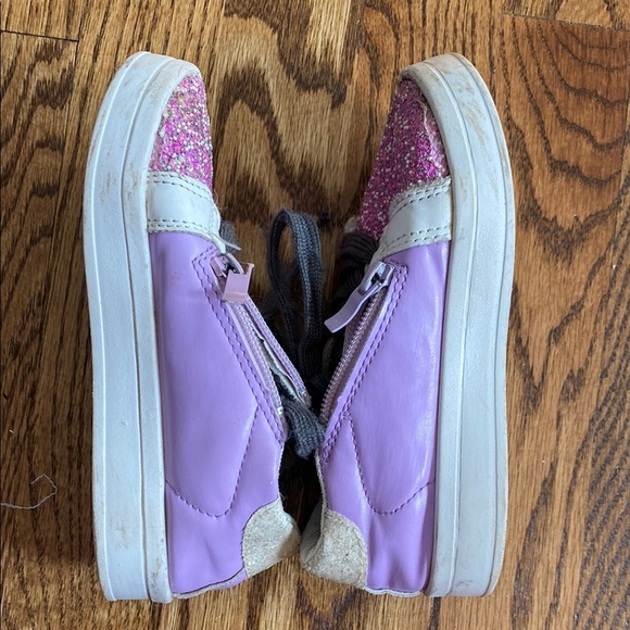 Pink and purple Lola and the Boys glitter Star sneakers, size 11C. Good cond. - Picture 12 of 16